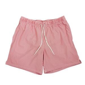 Goodfellow & Co Swim Trunks Red White Lined Bathing Suit Size Men's Large